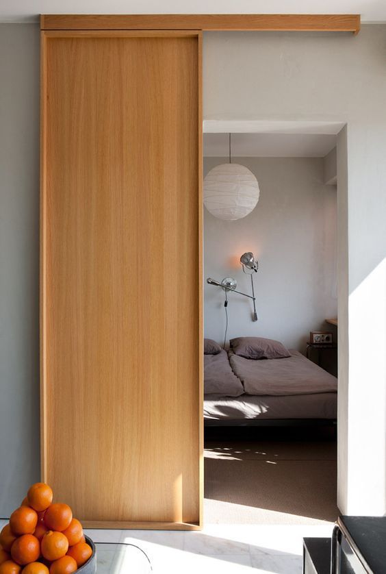 Minimalist wooden door