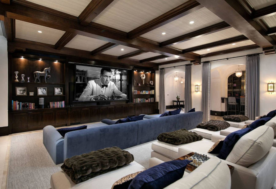 Mansion has private cinema.