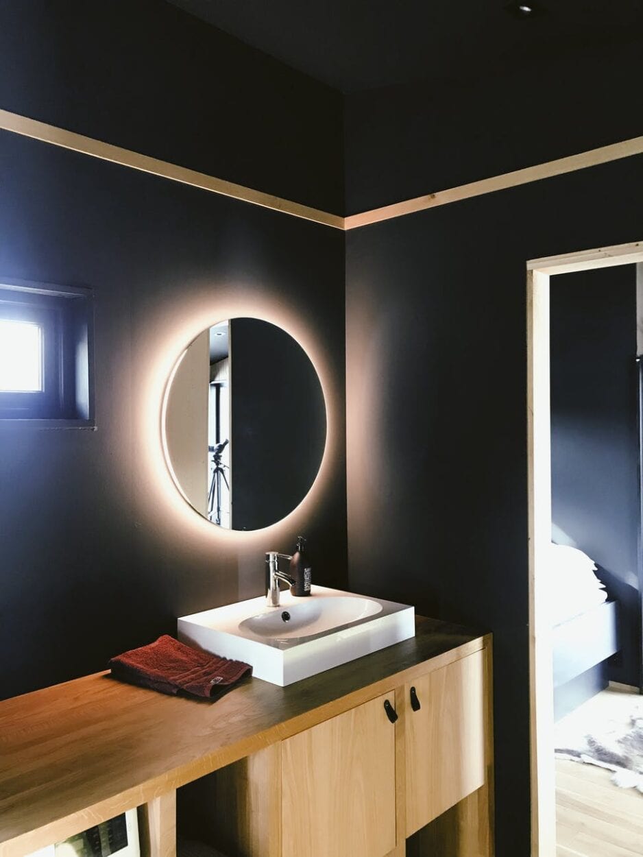 black bathroom