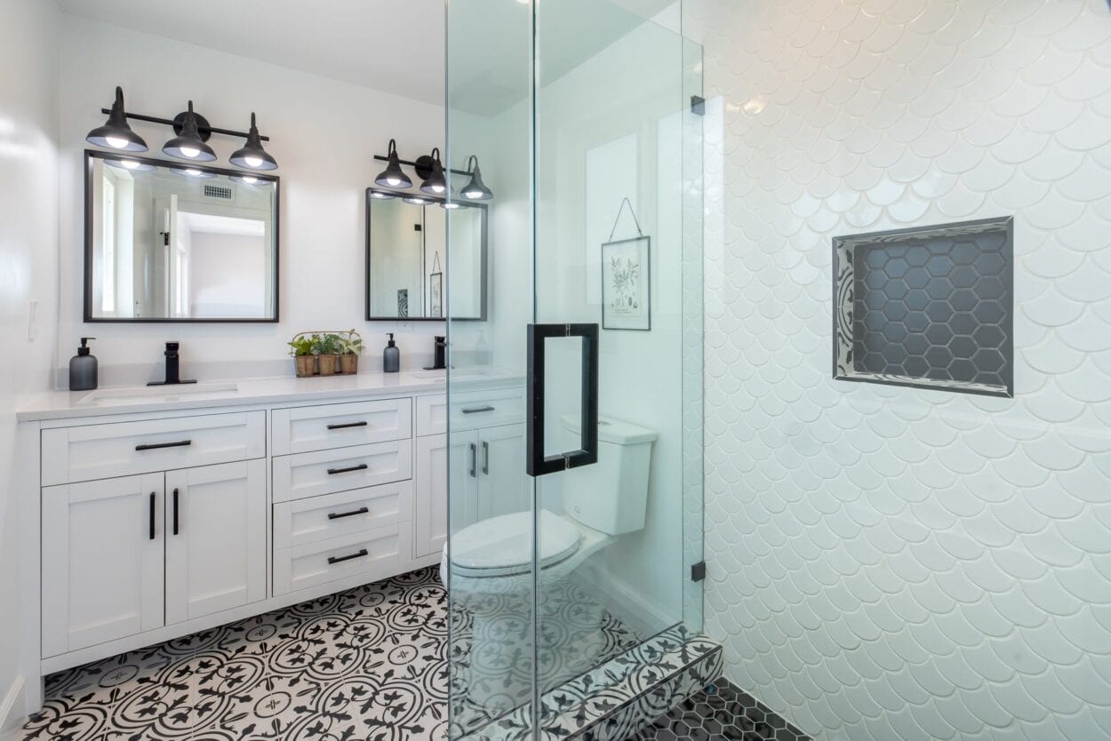 Bathroom with tiles