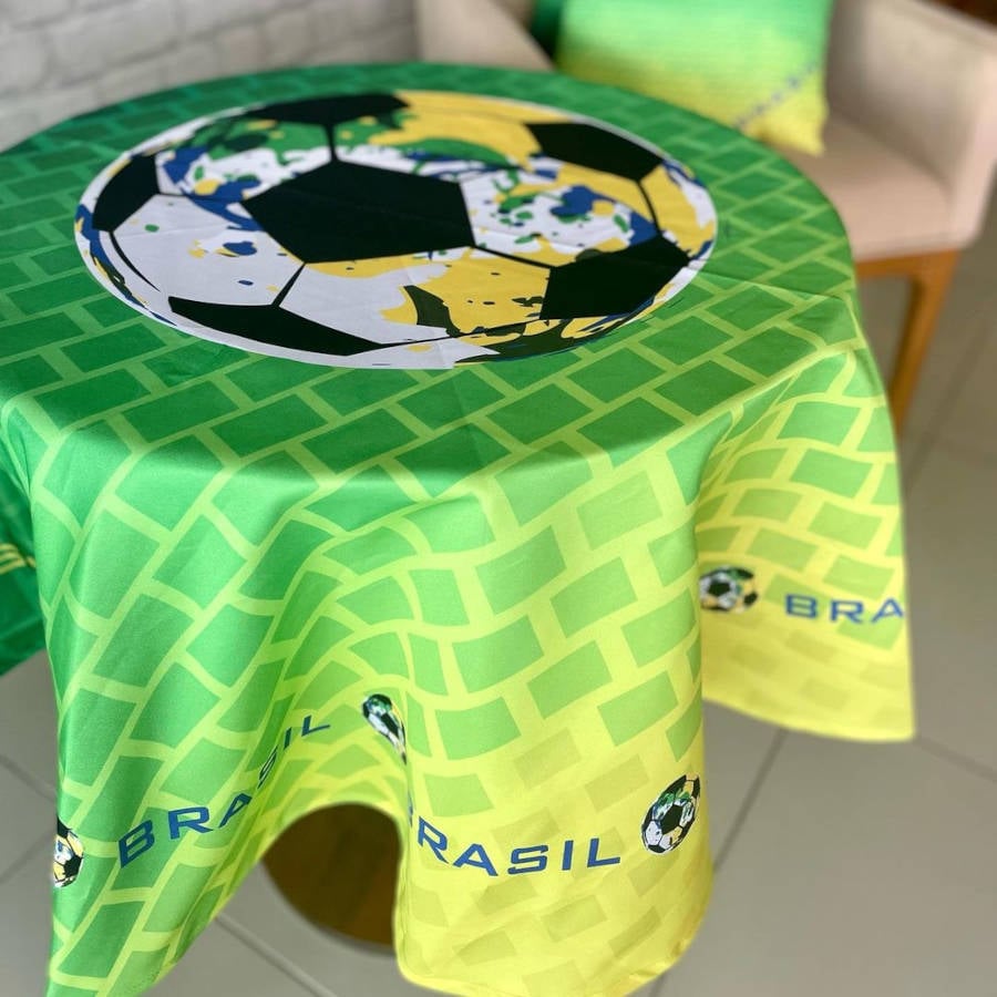 World Cup tablecloth.