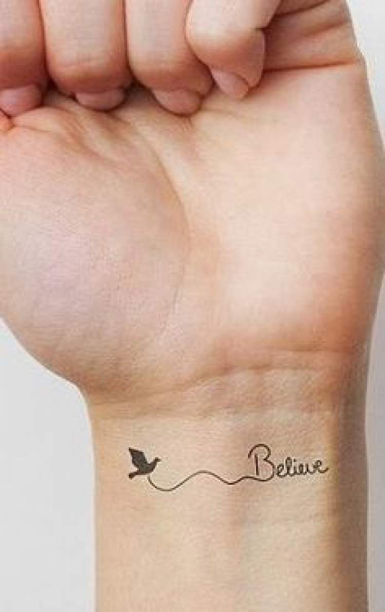 Name tattooed on wrist