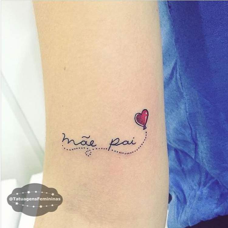 Delicate tattoo to honor parents