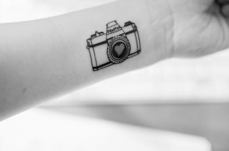 Delicate tattoo inspired by photography