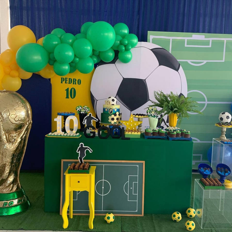 Decoration with Brazil shirt.