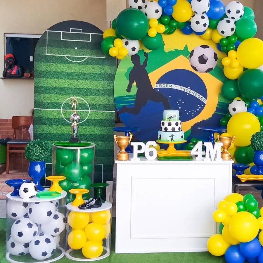 Football themed party for two children.