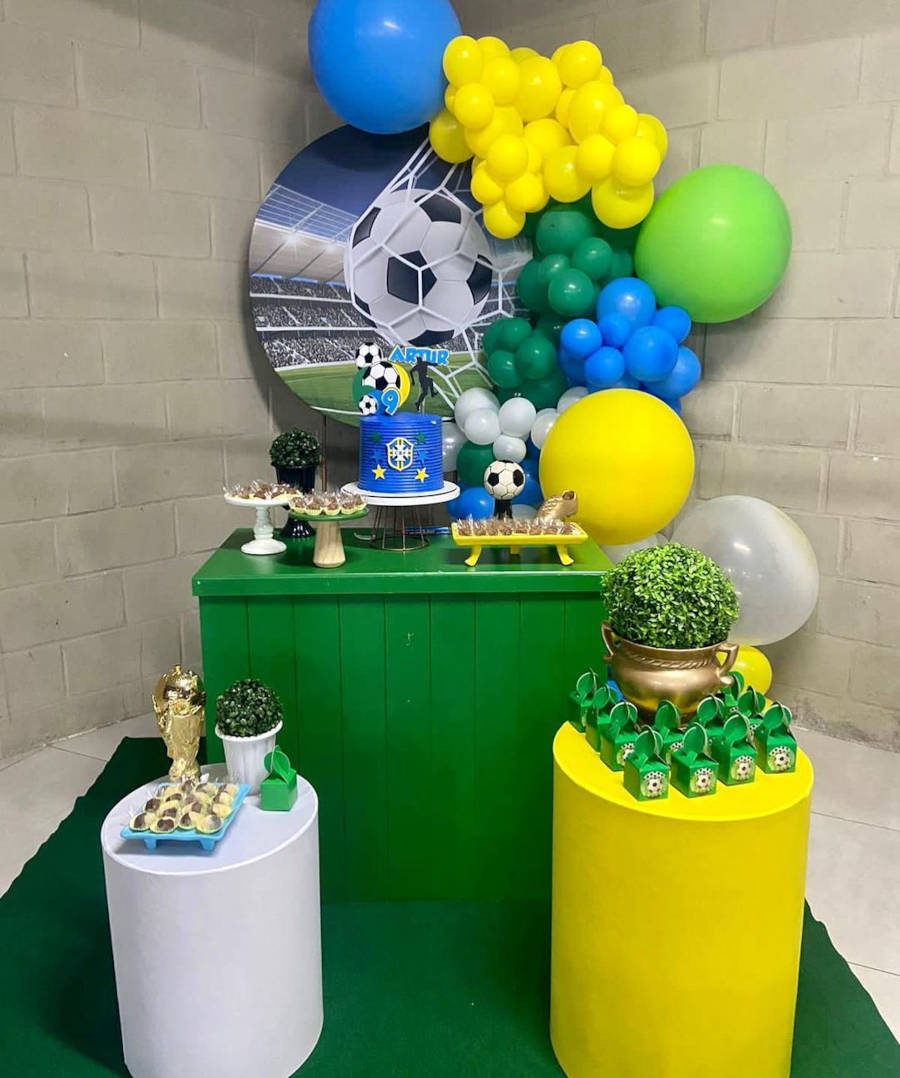 Simple World Cup decoration.