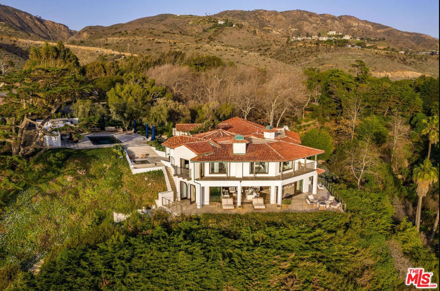 View from the top of Kim Kardashian's house.