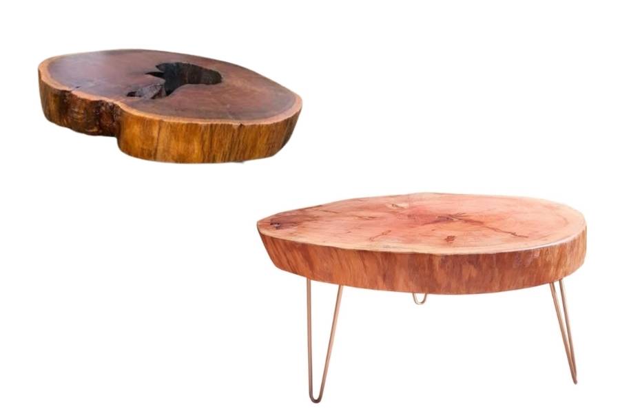 Two types of rustic coffee table.