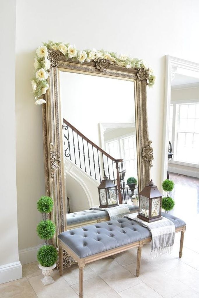 mirror in living room