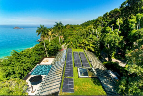 roof of the mansion with panoramic sea views