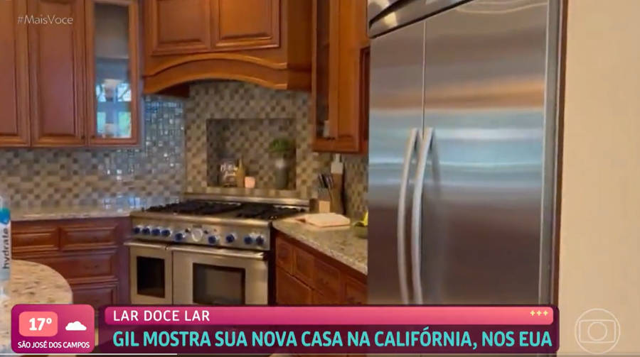 Kitchen with built-in appliances.