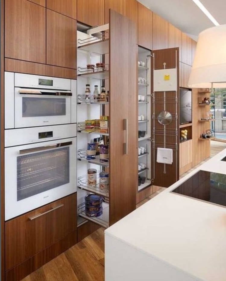 Organized furniture. Organized kitchen cabinet.