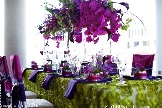 wedding decoration with Radiant Orchid