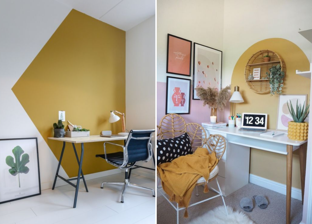 Colorful walls in the home office