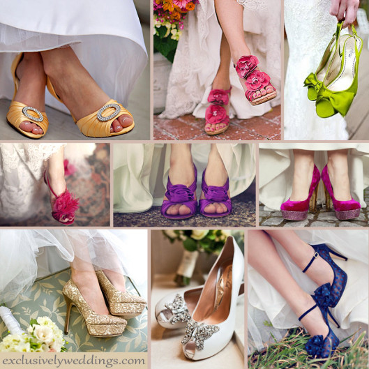 colorful shoes for brides