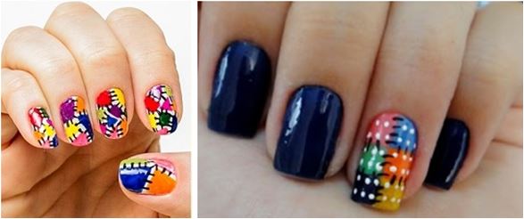 decorated nail options for June festival