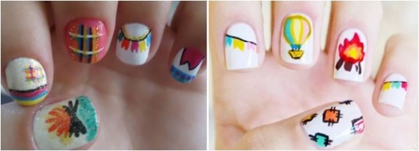 photography of decorated nails for June festival