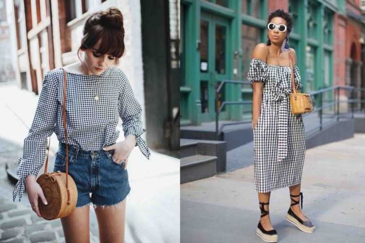 Light looks with a Vichy print are one of the light clothing trends for summer 2019