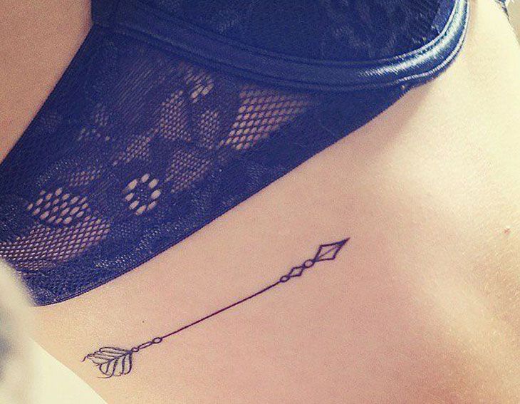 Female rib tattoo