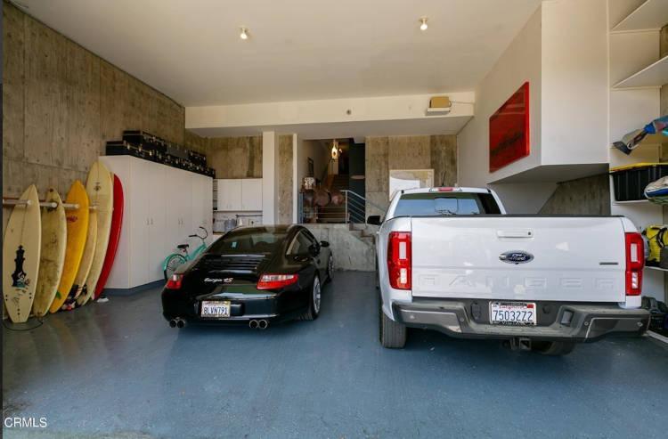 Kristen Stewart's garage with boards.