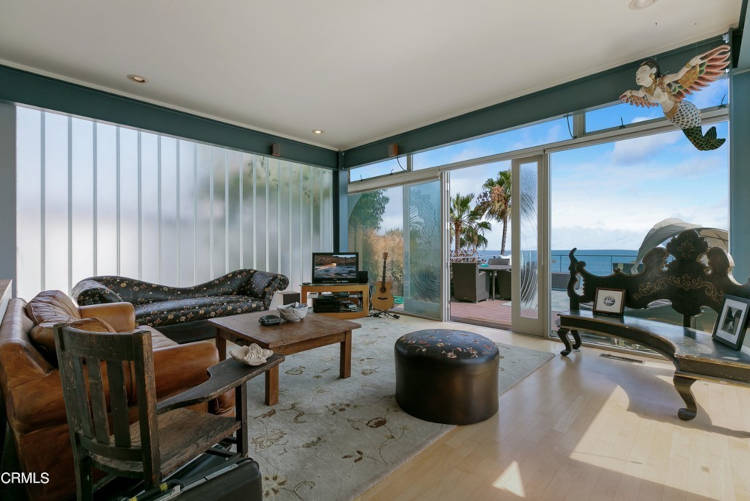 Living room with balcony.