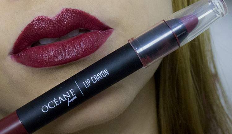 Lip Crayon Dark Red from Océane Femme is one of the cheap makeup items that replace expensive and imported brands