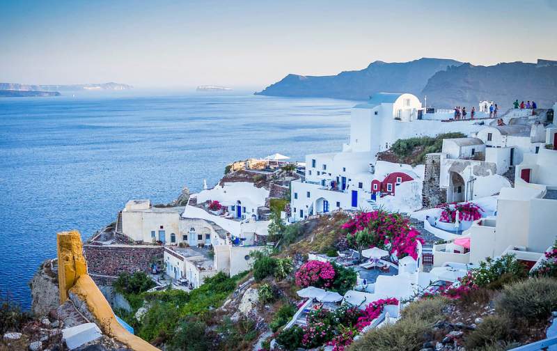 Santorini, Greece, Sunset, Island, Sea