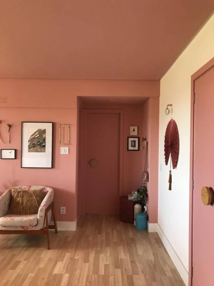 Pink room.