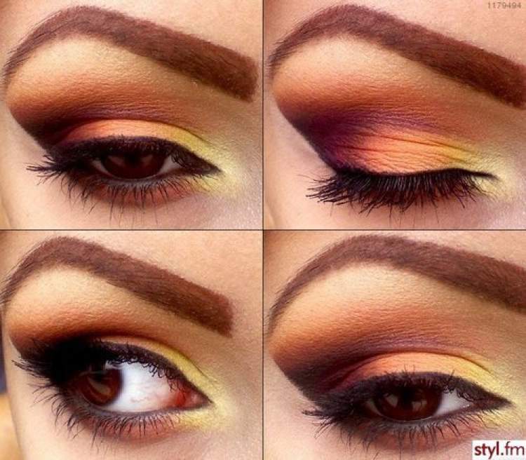 Color gradient to make makeup extremely beautiful