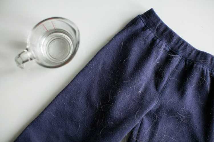 Vinegar can be used to eliminate lint and pet hair