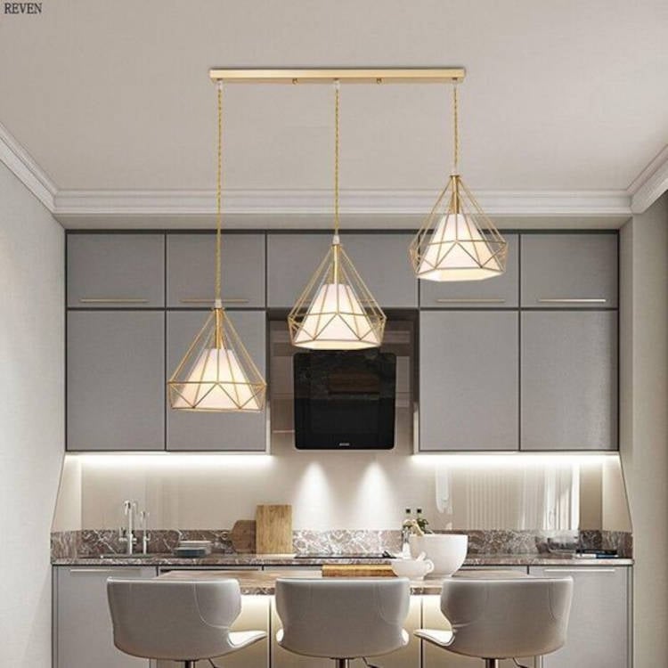 Chandelier for kitchen counter.