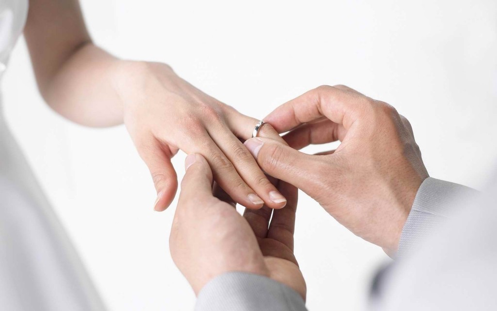 wedding album - record of the exchange of rings