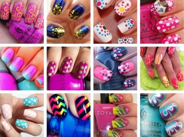 Various models for decorated carnival nails