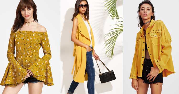 Mustard color is one of the summer 2019 fashion trends