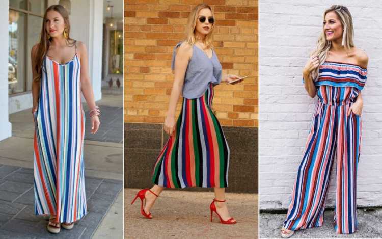 Colorful and flashy stripes are one of the summer 2019 fashion trends