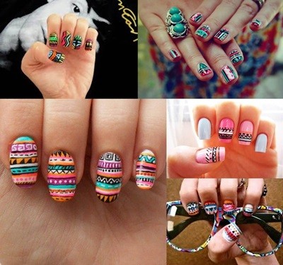 Ethnic Decorated Nails 2015