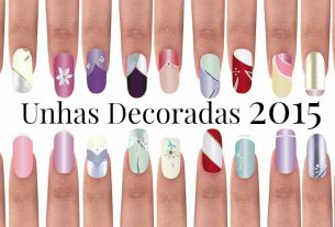 Unhas decoradas 2015 degradê azul