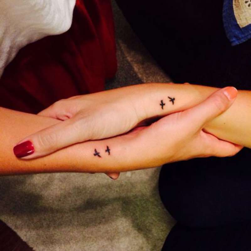 bird tattoo for mother and daughter