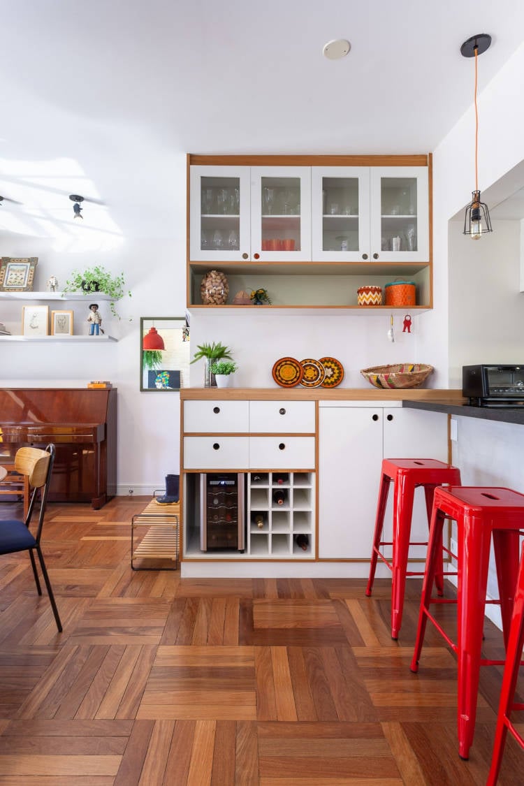 Wine cellar in the kitchen.