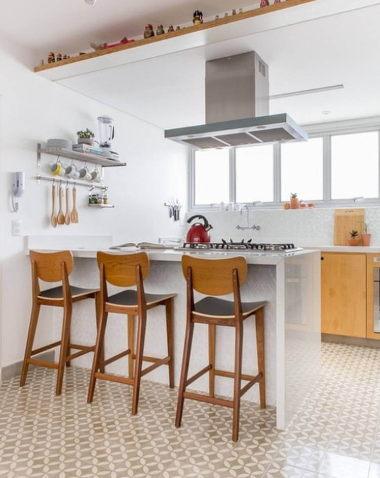 Kitchen with island.