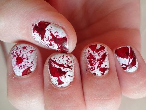 Blood on the Nails for Halloween 