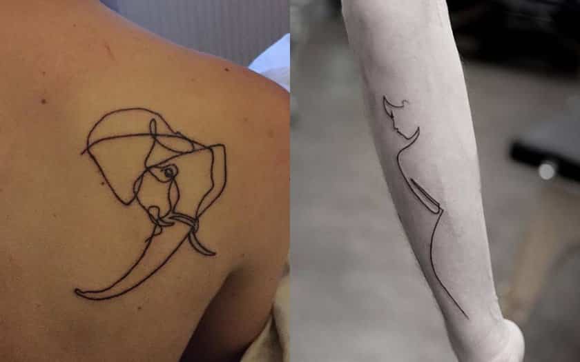 Single line tattoo: 25 inspirations for the single line style