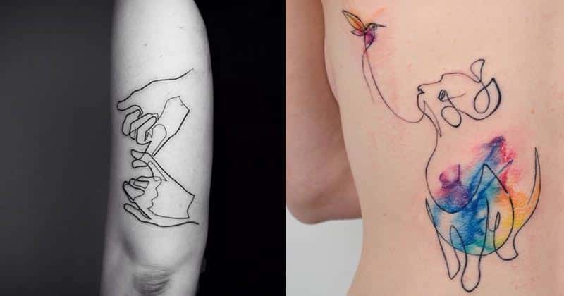 Single line tattoo: 25 inspirations for the single line style