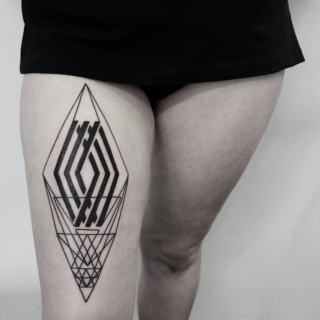 What is geometric tattoo?  60 inspirations that you will love