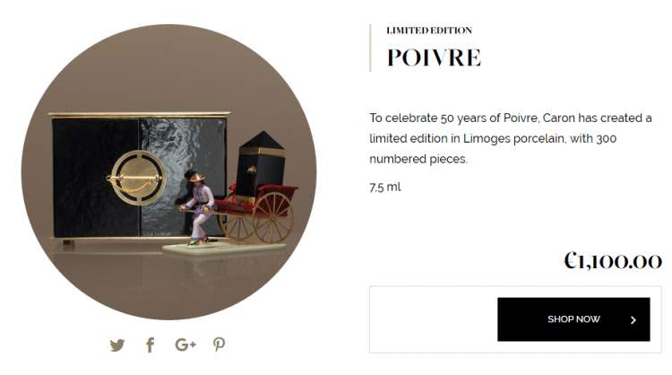 Poivre, by Caron Paris is one of the most expensive women's perfumes in the world