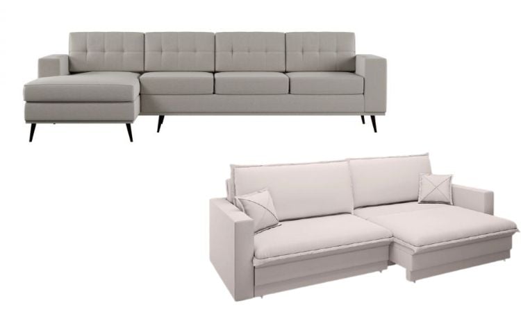 two white sofas