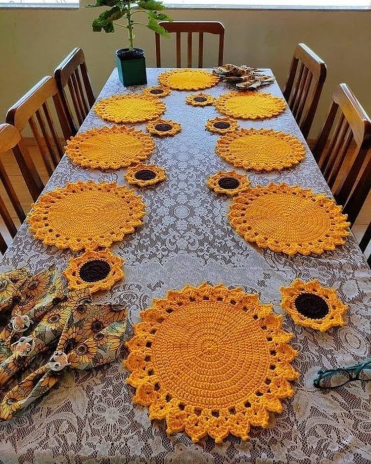 Dining table with placemat.