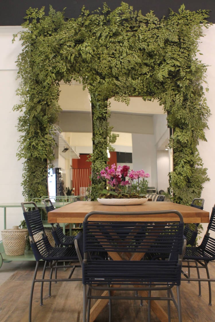 Vertical garden in the dining room.