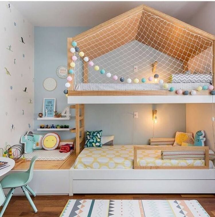 Bedroom with bunk bed.